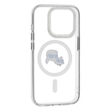 Husa pentru iPhone 15 Pro Max, Karl Lagerfeld IML MagSafe (KLHMP15XHLSKCH), alb