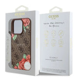 Husa pentru iPhone 16 Pro Max, Guess Hardcase 4G Flower Print MagSafe (GUHMP16XP4ROPEMCW), maro