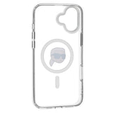 Husa pentru iPhone 16, Karl Lagerfeld IML MagSafe (KLHMP16SHLSKIH), alb
