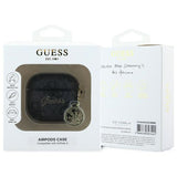 Husa casti pentru AirPods 4, Guess 4g Charm Collection Gua4g4gsmw, maro