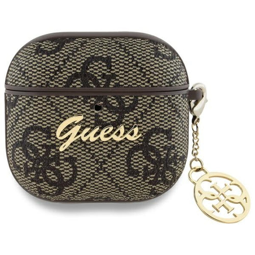 Husa casti pentru AirPods 4, Guess 4g Charm Collection Gua4g4gsmw, maro