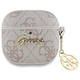 Husa casti pentru AirPods 4, Guess 4g Charm Collection Gua4g4gsmp, roz