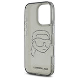 Husa pentru iPhone 16 Pro Max, Karl Lagerfeld IML Rhinestones (KLHCP16XHKHDCELK), negru