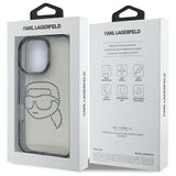 Husa pentru iPhone 16 Pro Max, Karl Lagerfeld IML Rhinestones (KLHCP16XHKHDCELK), negru