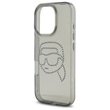 Husa pentru iPhone 16 Pro Max, Karl Lagerfeld IML Rhinestones (KLHCP16XHKHDCELK), negru