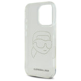 Husa pentru iPhone 16 Pro Max, Karl Lagerfeld IML Rhinestones (KLHCP16XHKHDCELT), transparenta