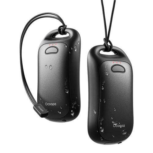 Ocoopa Hand Warmer UT4 Urban (UT3061-BK), USB-C, IP45, reglabil Heat, magnetic, cu Strap, 2x 3000mAh, Negru