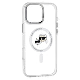 Husa pentru iPhone 16 Pro, Karl Lagerfeld IML MagSafe (KLHMP16LHLSKCH), alb