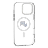Husa pentru iPhone 16 Pro, Karl Lagerfeld IML MagSafe (KLHMP16LHLSKCH), alb