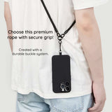 Techsuit Rope Crossbody Strap (RCS1-80), pentru Phones, Carabiner, Nylon Braided, Durable, reglabil, Deep Denim