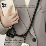 Techsuit Rope Crossbody Strap (RCS1-80), pentru Phones, Carabiner, Nylon Braided, Durable, reglabil, Deep Denim