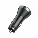 Incarcator auto Havit (CC2017), Type-C, USB, 45W, 3A, Visible Internal Structural Design, negru;albastru