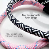 Techsuit Rope Wrist Strap (RWS2-72), pentru Phones, cu Keychain Cord, Nylon Braided, Durable, Universal, Cocoa Truffle