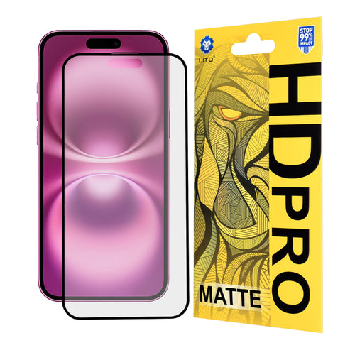 Folie de protectie pentru iPhone 16 Plus, Lito HD Pro Matte