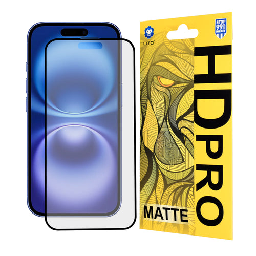 Folie de protectie pentru iPhone 16, Lito HD Pro Matte