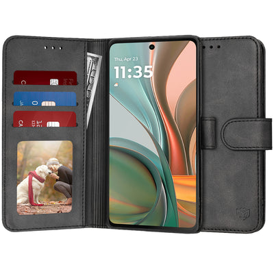 Husa pentru Motorola Moto G75, Techsuit Diary Book, negru