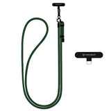 Techsuit Rope Crossbody Strap (RCS1-04), pentru Phones, Carabiner, Nylon Braided, Durable, reglabil, Forest Verde
