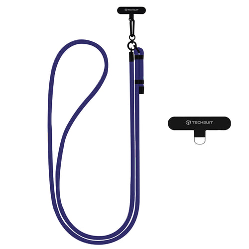 Techsuit Rope Crossbody Strap (RCS1-78), pentru Phones, Carabiner, Nylon Braided, Durable, reglabil, Deep Space