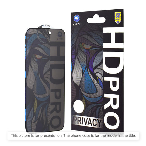 Folie de protecție pentru iPhone 18 Pro Max, Lito HD Pro Privacy, set 10 bucăți, Neagră