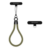 Techsuit Rope Wrist Strap (RWS2-06), pentru Phones, cu Keychain Cord, Nylon Braided, Durable, Universal, Olive Leaf