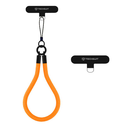 Techsuit Rope Wrist Strap (RWS2-01), pentru Phones, cu Keychain Cord, Nylon Braided, Durable, Universal, Blazing Flame