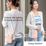 Guess Universal Phone Pouch Zip Quilted 4G (Guwbzpsqssgp), Universal, reglabil Strap, Zip Closure, Roz
