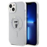 Husa pentru iPhone 15 Plus, Karl Lagerfeld IML MagSafe (KLHMP15MHFCKNOT), transparenta