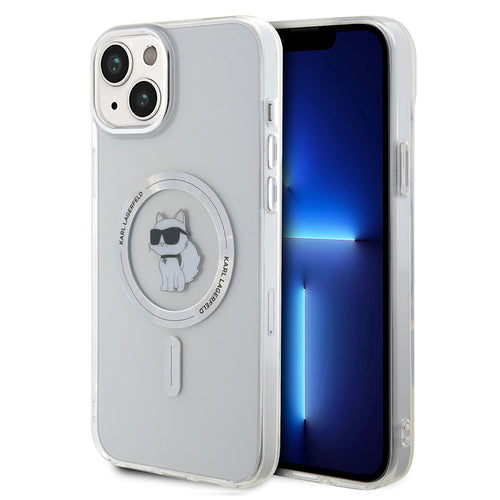 Husa pentru iPhone 15 Plus, Karl Lagerfeld IML MagSafe (KLHMP15MHFCCNOT), transparenta