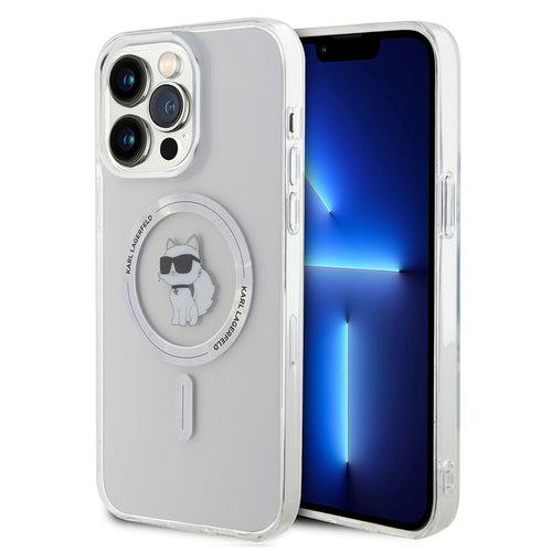 Husa pentru iPhone 14 Pro Max, Karl Lagerfeld IML MagSafe (KLHMP14XHFCCNOT), transparenta