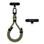 Techsuit Rope Wrist Strap (RWS1-04), pentru Phones, Carabiner, Nylon Braided, Durable, reglabil, Universal, Pine Forest