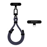 Techsuit Rope Wrist Strap (RWS1-01), pentru Phones, Carabiner, Nylon Braided, Durable, reglabil, Universal, Gunmetal Gri
