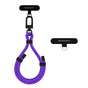 Techsuit Rope Wrist Strap (RWS1-26-34), pentru Phones, Carabiner, Nylon Braided, Durable, reglabil, Universal, Cosmic Violet