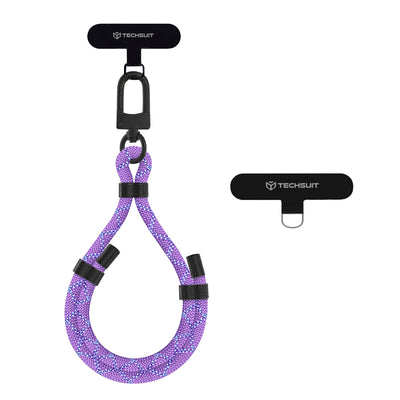 Techsuit Rope Wrist Strap (RWS1-11), pentru Phones, Carabiner, Nylon Braided, Durable, reglabil, Universal, Cobra Mov