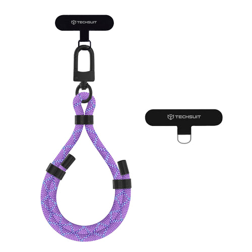 Techsuit Rope Wrist Strap (RWS1-11), pentru Phones, Carabiner, Nylon Braided, Durable, reglabil, Universal, Cobra Mov