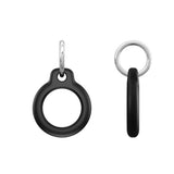 Husa AirTag Dux Ducis, PC Secure Holder (4Pack), Apple AirTag Case, cu Stainless Steel Ring, Black / White / Blue / Rosu