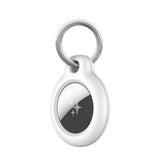 Husa AirTag Dux Ducis, PC Secure Holder (4Pack), Apple AirTag Case, cu Stainless Steel Ring, Black / White / Blue / Rosu