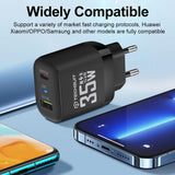 Incarcator retea Techsuit Premium (CHPD174), GaN, USB QC3.0, Type-C PD35W, alb