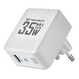 Incarcator retea Techsuit Premium Tiny Series (CHPD173), GaN, USB, Type-C, Incarcare rapida, PD35W, alb
