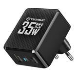 Incarcator retea Techsuit Premium Tiny Series (CHPD173), GaN, USB, Type-C, Incarcare rapida, PD35W, alb
