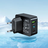 Incarcator retea Techsuit Premium Tiny Series (CHPD173), GaN, USB, Type-C, Incarcare rapida, PD35W, alb
