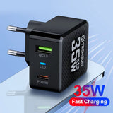 Incarcator retea Techsuit Premium Tiny Series (CHPD173), GaN, USB, Type-C, Incarcare rapida, PD35W, alb