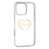 Husa pentru iPhone 16 Pro Max, Guess Hardcase IML Heart (GUHCP16XHCHGSPT), transparenta
