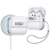 Husa casti pentru AirPods 4, ESR, Pulse Magnetic Halolock, alb