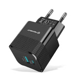 Incarcator retea Techsuit Premium Tiny Series (CHPD216), GaN, USB QC3.0, Type-C PD25W, alb