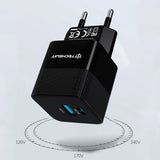 Incarcator retea Techsuit Premium Tiny Series (CHPD216), GaN, USB QC3.0, Type-C PD25W, alb