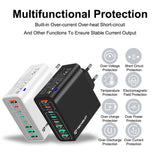Incarcator retea Techsuit OctaChargeX (CHPD224), 4x USB, 4x Type-C, Incarcare rapida, 65W, alb