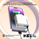 Incarcator retea Techsuit OctaChargeX (CHPD224), 4x USB, 4x Type-C, Incarcare rapida, 65W, alb