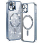 Husa pentru iPhone 15 Plus, Techsuit Lux Glitter MagSafe, bleu