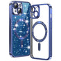 Husa pentru iPhone 15 Plus, Techsuit Lux Glitter MagSafe, albastru