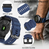 Curea pentru Garmin vivoactive 3, Techsuit Watchband 20mm (W070), portocaliu